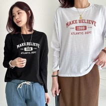 주디앤 여성 빌리브 긴팔 티셔츠 2P