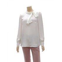 프로그램 리본 넥 포인트 진주장식 블라우스 P193B036