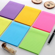 더플라시보 줄있는 점착메모지 라인 접착메모지 100x150mm, 1set (100매)