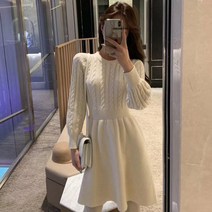 4컬러 꽈배기 니트 원피스 슬림원피스 원피스 하객원피스 하객룩 긴팔원피스 여성스러운