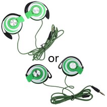 유니버설 3.5mm 플러그 유선 스포츠 게임 클립 이어폰 노트북 mp3 헤드폰 런닝 이어 버드 운동 운동 운동, 녹색