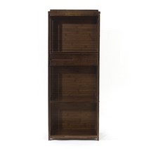 엔틱 브라운 3단 책장 서랍장