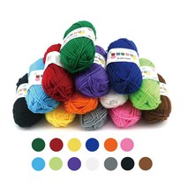 [홈앤스쿨] 뜨개실 목도리 만들기 기본 털실 아크릴 취미 실, 연두색