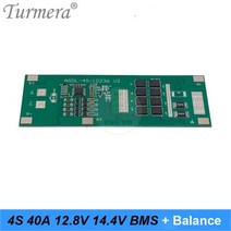 BMS 인산철 Turmera 4s 40A 20A 12.8V 14.4V 32650 32700 Lifepo4 배터리 BMS 태양 전지 패널 및 전기 보트 무정전 전원 공급 장치 12, 024S 40A Balance BMS