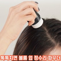 상상공간 톡톡 쳐주기만 하면 살아나는 헤어 볼륨 파우더 쿠션 정수리 앞머리 머리 볼륨파우더 휴대용, 1+1개