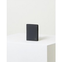 21FW [populet]네이비 로고장식 소가죽 중지갑 WBWA1F632BK