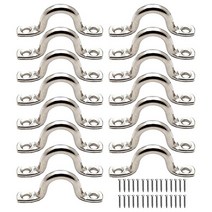 카약용품 카누용품 낚시배15Pcs Stainless Steel Peck Plate Eye Ceiling Hook Kayak Pad For Canoe Riggi, 01 WHITE