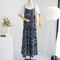 제인준 코델 페이즐리 뷔스티에 롱원피스