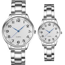 중장년 노안 아날로그 손목 시계 큰숫자 메탈