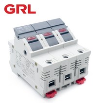 퓨즈 GRL 3P AC RT8-63-3P 퓨즈 홀더베이스 퓨즈 박스 Fast Blow 세라믹 RO6 DIN 레일 Moun 4x5MM 500V, 0 RT8-63-3P_08 50A