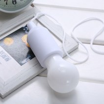당기는 LED 전구 무드등 캠핑 조명 침대 독서등, 3-전구흰색-황색등