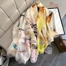 록신 선스크린 목도리 대형 거즈 패션 목도리 망토