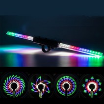 Leadbike 자전거 LED 30종 패턴 휠 라이트, 리튬충전식배터리