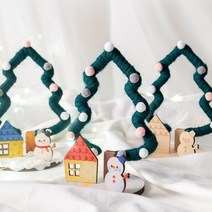 크리스마스털실트리 유아만들기키트 집콕놀이키트 초등장난감, 털실트리 XDPWD0560