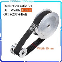 타이밍 벨트 풀리 타임 GT2 타이밍 벨트 풀리 60 개 톱니 20 개 5mm/8mm 감소 3:1/1:3 벨트 폭 6mm 10mm 3D, 20T6.35 - 60T5_폭 200mm-10mm