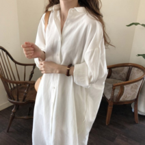 낙낙한 롱셔츠 디자인 긴 남방 면 롱 원피스 남방스타일