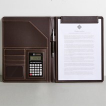 사무실 서류정리 대표님 가죽 결재판 메뉴판 결제판, 브라운