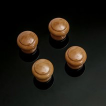 라이프랩 원형 가구 손잡이 싱크대 장식장 책장 장롱 옷장 붙박이장 나무 원목 우드 손잡이 4P, 1팩