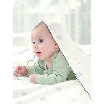 밀로앤개비 [밀로앤개비_Baby] 신생아 사계절 모달 100% 아기 블랭킷(거즈블랭킷/속싸개), 퍼니 래빗