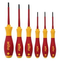 Wiha 32590 Torx 스크루 드라이버 세트 SoftFinish 핸들 1000 볼트 6피스, 한개옵션0