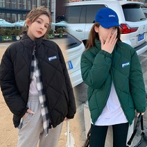 COMIRSTR 여성 다이아몬드 퀄팅 웰론 패딩 겨울 여성 경량 퀄팅패딩 여성초 깔깔이 점퍼 재킷 두꺼운 윗도리 누빔