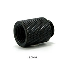 커스텀수냉 고사양컴퓨터 게이밍데스크탑 익스텐더 피팅 10mm M-F G1/4 수냉 용 블랙/실버 니켈, 한개옵션1, 05 Black 20mm