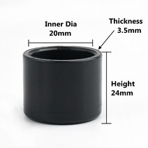 벤츄리관 1-5Pcs 20/25/32/40/50/63/75/90/110mm 다크 그레이 UPVC 엔드 캡 농장 수경 수족관 워터 튜브 파, 01 Inner Dia 20mm_01 1Pc
