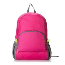 한라산 등반 악세사리 하이킹 가방 배낭 경량 접이식 방수 나일론 여성 남성 캐주얼 스킨, 협력사, 로즈 레드