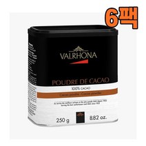 Valrhona 발로나 카카오 100프로 코코아 파우더 250g, 6팩