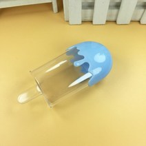5pcs 새로운 플라스틱 투명 사탕 상자 아이스크림 스틱 어린이 귀여운 과자 사탕 상자 베이비 샤워 생일 선물 케이스 파티 용품, 푸른