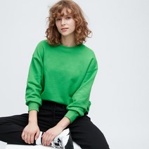 일본 유니클로 스웨트 크루넥 셔츠 롱 슬리브 셋업 455727