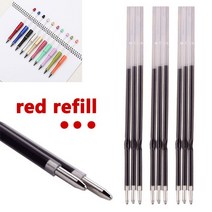 구슬 펜 리필 볼펜 50 개 사무실 레드/블루/블랙 잉크 학교 문구 쓰기, 02 red refill