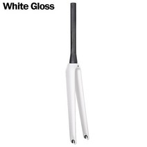 자전거 포크 프레임 공구 바이크 테이퍼드 로드 풀 카본 파이버 25C 타이어 700C 100x9 1-1/8 에서 1-1/2, [14] White Gloss