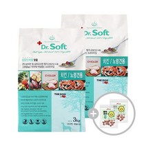 [더독] 닥터소프트 치킨노령견용 3kg X 2개 + 행복져키 덤벨 250g 2개 증정, 상세 설명 참조, 상세 설명 참조, 상세 설명 참조, 상세 설명 참조