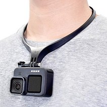 [GLIDER] GoPro용 액세서리 넥 마운트 Air 매트 블랙 일본제 넥 하우징 마운트 (HERO9 MAX HERO8765 Osmo Action 대응) 국산 목 넥 목걸이 넥 스트랩 스마트폰
