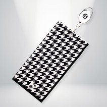 그리피스 골프 수건 타월 릴 타올 패턴 클리너 필드용품, 하운드투스 화이트