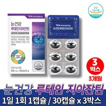 아이 루테인 지아잔틴 눈영양제 셀렌 제아잔틴 비타민 아이루텐 아연 LUTEIN 헤마토코쿠스 빌베리 블루베리 결명자 추출물, 3박스