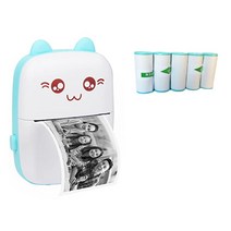 미니 무선 프린터 열 프린터 학생 오답 프린터 라벨 프린터, 프린터+스티커 용지*5