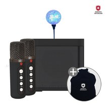 무선 노래방 마이크 2개 소규모 모임 홈파티 블루투스 스피커 노래반주기 추천, (5531) KC30+파우치+미러볼