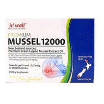 하이웰 Hi Well Premium Mussel 12000 50Softgels 뉴질랜드 프리미엄 초록입 그린 홍합 50소프트젤 1팩, 1개