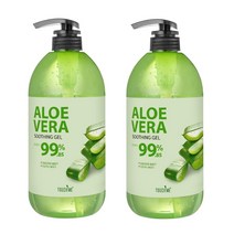 터치미 알로에베라 수딩젤 1000ml X 2개 / 페이스 바디 공용, 1세트