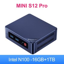 고사양 미니PC 풀세트 Beelink 미니 데스크탑 밍 컴퓨터 S12 프로 Win 11 인텔 12 세대 N95 PC DDR4 8GB 256GB SSD N100 NVME, 10.Intel N100 16G1T, 없음