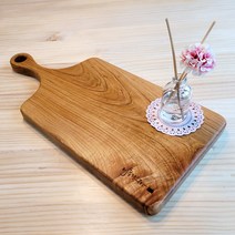나무달공방 벚나무 라이브엣지 원목 수제 나무도마, 벗나무 손잡이도마 유료각인 (6글자 이하)