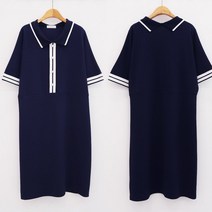 빅사이즈사랑해요 E304L106 테니스카라진주원피스 BS