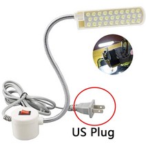휴대용 재봉틀 LED 라이트 10/20/30LED 마그네틱 마운팅베이스 구즈넥 작업 램프 작업대 선반 드릴 프레스 포터블 미싱, 02 110V US Plug, SMT 39leds