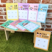 가정어린이집 환경구성 영역판 6칸 거실 교실 놀이 안내판 보육원 한눈에 표지판