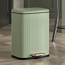 페달쓰레기통 냄새 차단 사각 카페 디자인 휴지통, 화이트