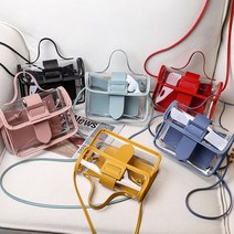투명 PVC 가방 크로스백 바캉스 비치백 블랙