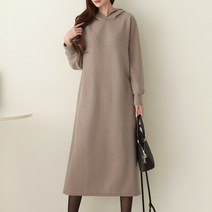 시크루즈 리딘 겉기모 라인 후드 원피스_BDOE713