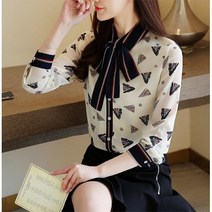 [파스텔]솜톰리본실크블라우스 블라우스 캐쥬얼블라우스 리본블라우스